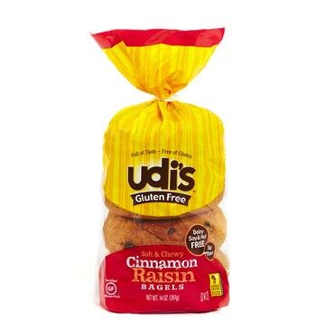 Algopix Similar Product 13 - Udis Gluten Free Cinnamon Raisin Bagel