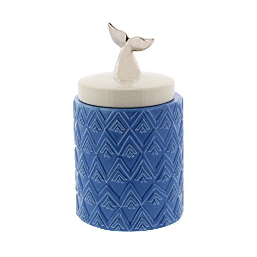 Algopix Similar Product 7 - Benzara Enticing Ceramic Jar Blue