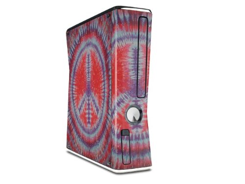 

Tie Dye Peace Sign 105 Decal Style Skin for XBOX 360 Slim Vertical (OEM Packaging)