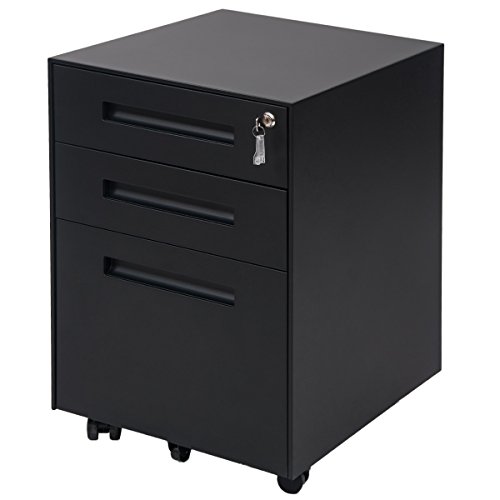 Algopix Similar Product 11 - ModernLuxe Mobile Metal File Cabinet