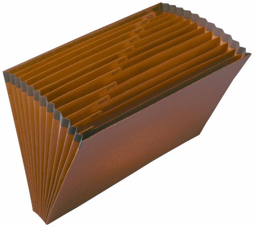 

Pendaflex R-19M-OX Redrope Expanding File, Open Top, Jan.-Dec. Index, 15 x 10