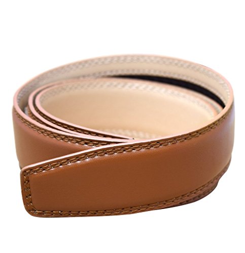 EazyBelt Tan Leather with Automatic Ratchet System - BUCKLE NOT INCLUDED