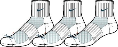 Nike Dri-Fit Quarter Socks