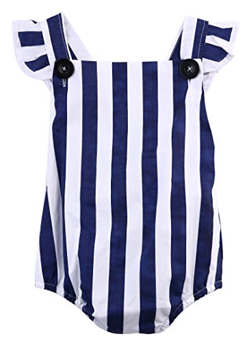 Newborn Baby Girl Striped Bodysuit Romper Jumpsuit Outfits Sunsuit Clothes