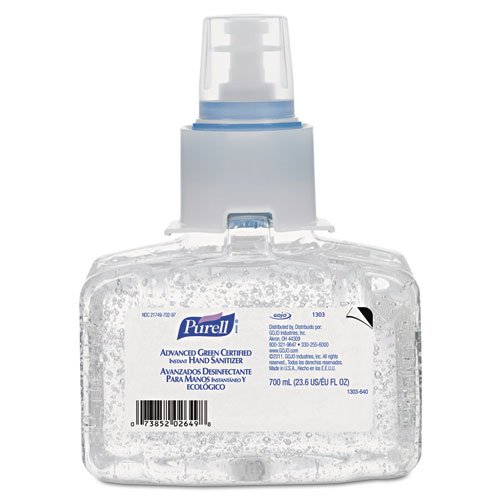 

PURELL Advanced Green Certified Instant Hand Sanitizer Refill Gel, 700 mL, LTX7