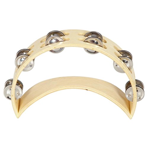 Algopix Similar Product 17 - Wood Crescent Tambourine