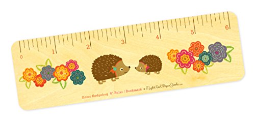 Algopix Similar Product 2 - Hazel Hedgehog Wood BookmarkRuler by