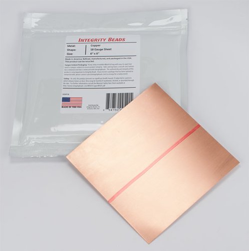 Algopix Similar Product 12 - Copper 18 Gauge Sheet - 6" x 6"