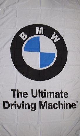 NEOPlex 3' x 5' BMW White Ultimate Driving Machine Automotive Logo Flag