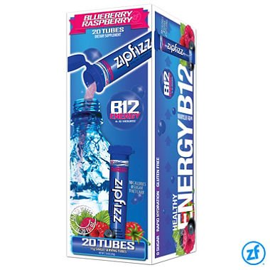 Zipfizz Sports Energy Drink Mix - Blueberry Raspberry