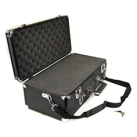 Premium Aluminum Digital SLR Case with Two Layers of Customizable DIY Foam - ID: 18 x 8.5 x 6.75 - 1006-BLK-DL-P
