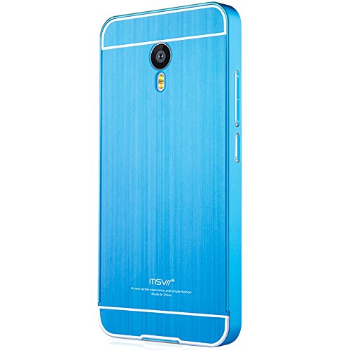 Azul Aluminum Bumper Funda PC Back Case y Protector de Pantalla Para Meizu m2 note / Blue Charm Note2 (no...