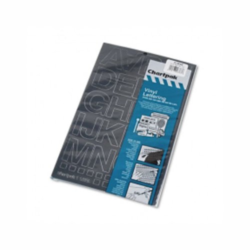 Chartpak Press-On Vinyl Black Letters & Numbers - Helvetica Font - 1.5