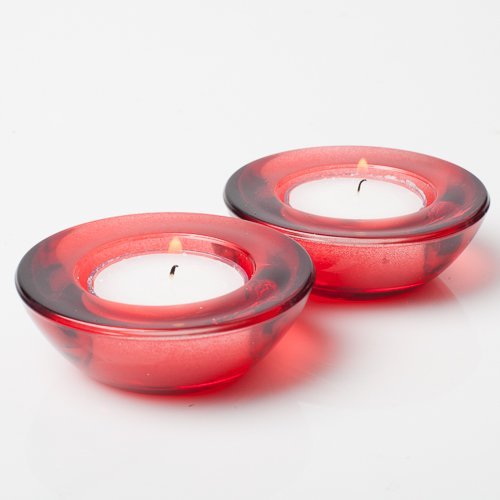 Algopix Similar Product 17 - Eastland Chunky Tealight Holder Red Set