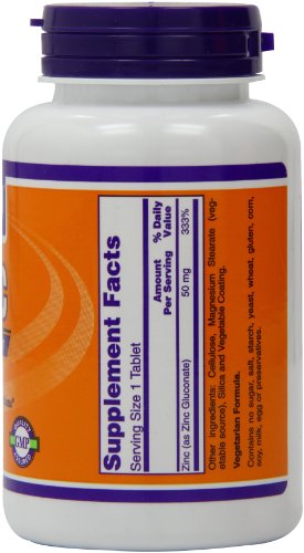 now foods zinc gluconate 50mg tablets, 250-count