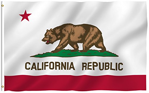ANLEY® [Fly Breeze] 4x6 Foot California State Polyester Flag - Vivid Color and UV Fade Resistant - Canvas Header and Double Stitched - Californian CA State Flags with Brass Grommets 4 X 6 Ft
