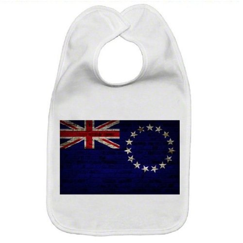 

Cook Islands Flag Brick Wall Design Baby Bib