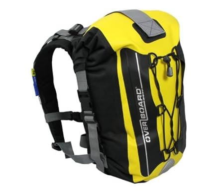 overboard waterproof backpack, yellow, 20-liter : hiking day