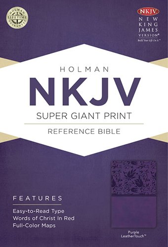 NKJV Super Giant Print Reference Bible, Purple LeatherTouch by Holman Bible Publishers