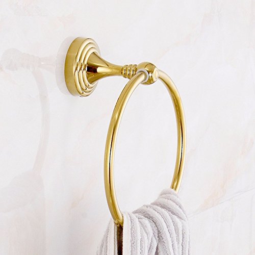 Algopix Similar Product 20 - LHbox Tap The Brass Towel Ring Bathroom