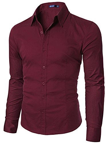 Doublju Mens Wrinkle Free Dress Shirts