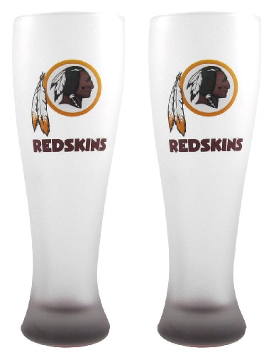 NFL Washington Redskins 23-Ounce Frosted Pilsner Glass Set