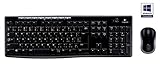 Logitech Kit Tastiera e Mouse Wireless MK270, layout italiano QWERTY