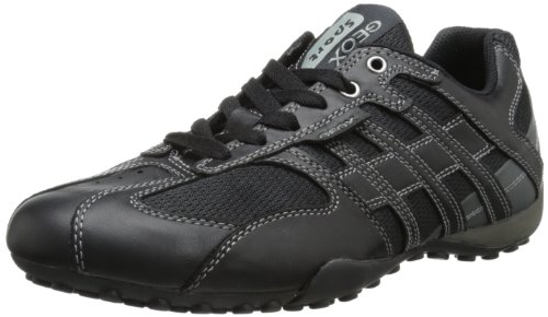 Geox UOMO SNAKE K - Caña baja de lona hombre, color negro, talla 47