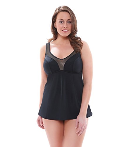 Elomi Imagine ES7438 Black A-Line Tankini Top