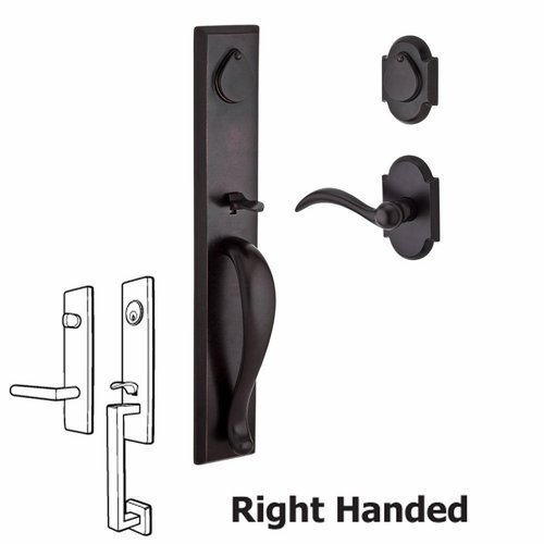 

Full Dummy Longview Handle with Rustic Square Rose in Dark Bronze Finish