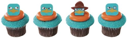 Phineas and Ferb Agent P Faces Cupcake Rings - 24 ct