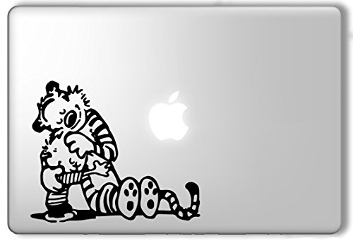 Hobbes Hugging Calvin Calvin and Hobbes - Apple Macbook Laptop Vinyl Sticker Decal