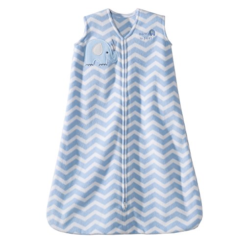 Halo SleepSack Micro-Fleece Wearable Blanket, Blue Zig Zag, Small