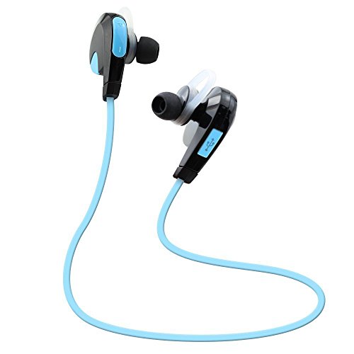 Bluetooth Headphones, Ixir Qy7 Plus Sport Running Wireless Earbuds Earphones Earpods with Microphone (Blue)