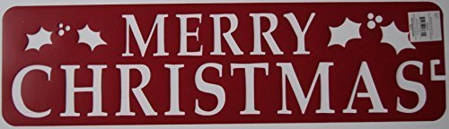 Burgundy Christmas Merry Christmas Stencil - 22