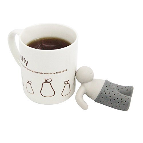 New Mr.Tea Infuse Loose Tea Leaf Strainer Herbal Spice Filter Diffuser Silicone