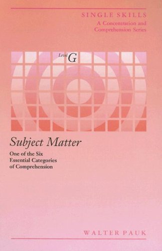 Single Skill: Subject Matter: Reading Level 7/g by Pauk