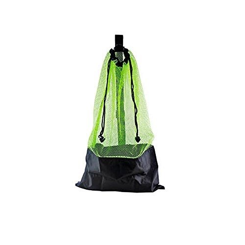 Yellow Mesh Bag Draw String w/ Shoulder Strap