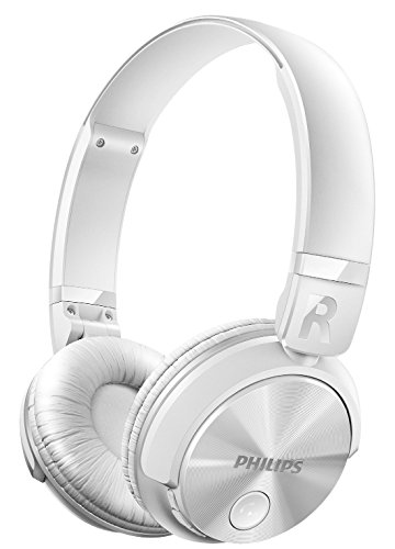 Philips SHB3060WT/00 - Auriculares estéreo de diadema con Bluetooth (Control 32 mm, diseño plegable, cerrado parte posterior), blanco
