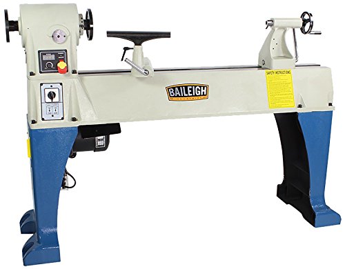 

Baileigh WL-1840VS Heavy Duty Variable Speed Wood Turning Lathe, Single Phase, 220V, 0 to 3200 rpm Inverter Driven