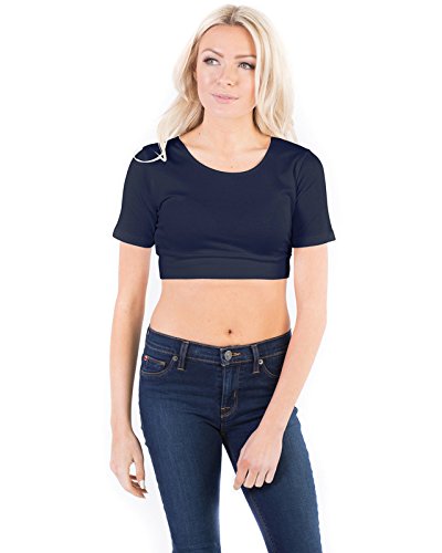 HALFTEE Crop Top - Demi Cami For Women - Layering Lace Trimmed Top With Smooth Fit, Cool Fabric, Comfortable Cropped Short For Teen Girls Any Time Anywhere - 48% Cotton 48% Modal 4% Spandex