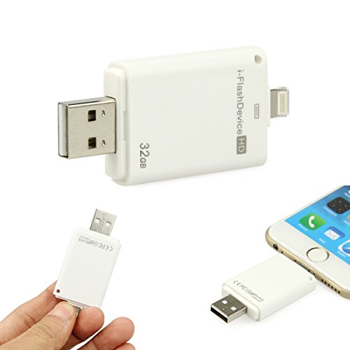 NEW USB i-Flash HD Drive 32GB Flash Drive Memory Stick for iPad iPhone 5S 5 C 6 Plus (32GB)