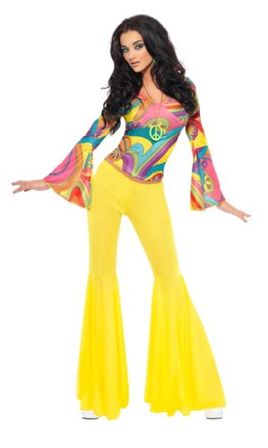 Fever Women's 70S Groovy Babe, Multi, Small