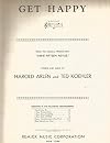 Get Happy in Eb from "Nine Fifteen Revue" Sheet Music