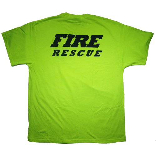 RescueTees Safety Green High Visibility Fire Rescue Duty T-Shirt
