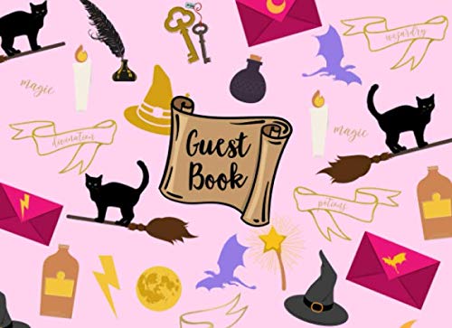 Guest Book: Magic Witch Girl | For enchanting birthdays, showers and parties of all shapes and sizes | 250 guests and their messages by Sunny Life Studio