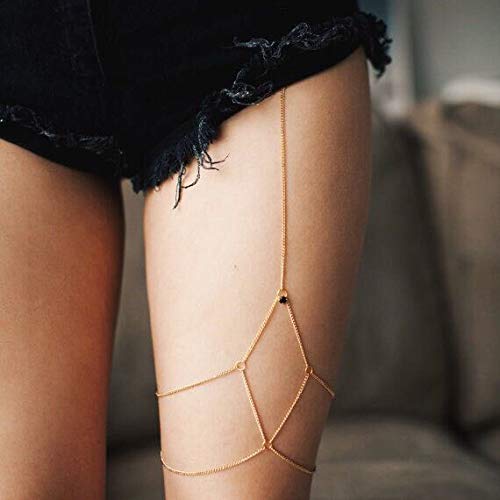 Algopix Similar Product 5 - Luxcastle Gold Tassel Leg Chain Women
