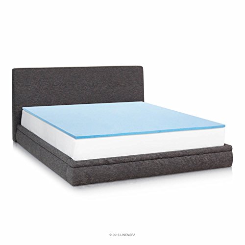 LINENSPA 1 Inch Gel Infused Memory Foam Mattress Pad - Twin Size
