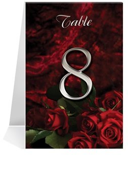 

Wedding Table Number Cards - Love Rose So Deep #1 Thru #23