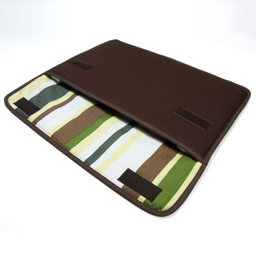 suono ハンドメイド MacBook Air ケース 11インチ用：FILO（ココア・カーキストライプ）